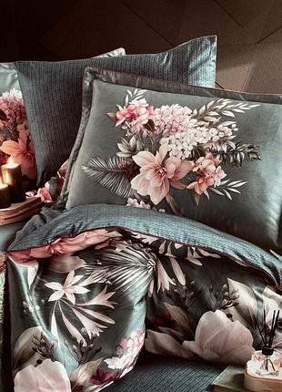 Набір постільної білизни la romano, premium satin, євро розмір.