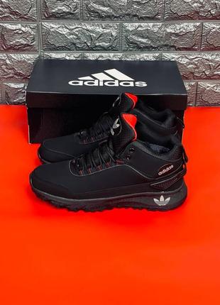 Adidas зимние черные ботинки с мехом в середине размеры 40-464 фото