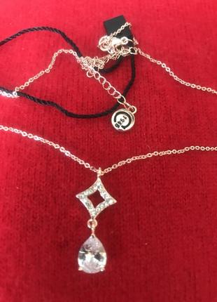 Цепочка с подвеской с кристаллами новая маркировка