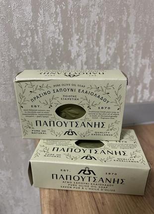 Натуральное большое мыло на основе оливкового масла оригинал из греции 125грам