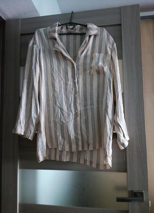 Шелковая пижамная рубашка, 100% шелк