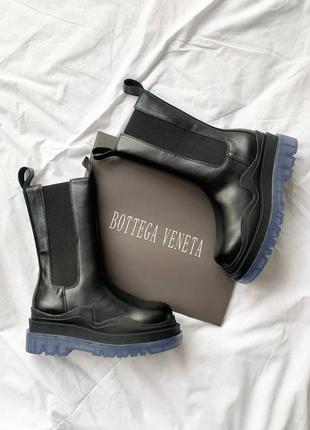 Черевики bottega veneta black blue8 фото