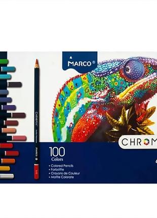 Олівці кольорові marco chroma 100 кольорів (8010-100cb)