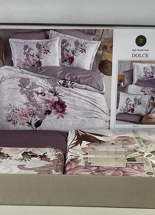 Набір постільної білизни la romano, premium satin, євро розмір.