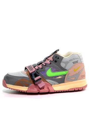 Кроссовки nike air diamond turf 2 blue and green stone tile
