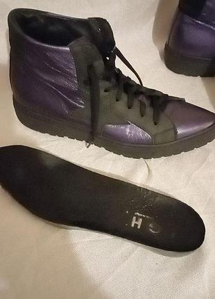 Оригинальные кожаные хайтопы hogan rebel (италия), размер 38 (стелька 24.5 см)