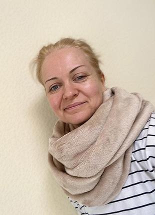 Снуд шарф хутряний пухнастий