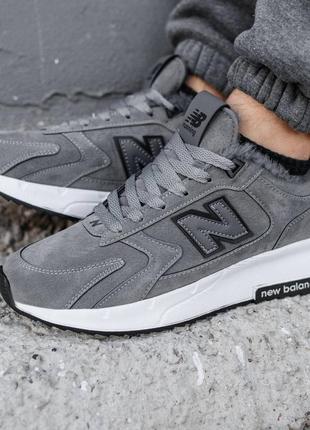 Зимняя серая кроссовка на мехе new balance серые зимние кроссовки с мехом new balance2 фото