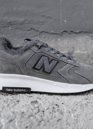 Зимняя серая кроссовка на мехе new balance серые зимние кроссовки с мехом new balance4 фото