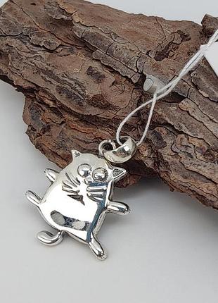 Кулон серебряный "кошка" 925 пробы арт. 04314