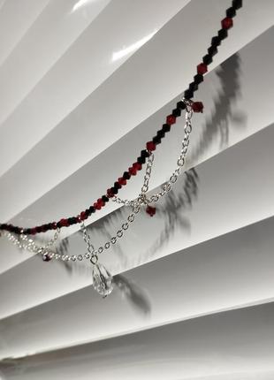 Чокер с крышкой и цепочками 🤍
«silver and crystal»