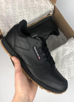 Reebok classic black кроссовки рибок оригинал чёрные