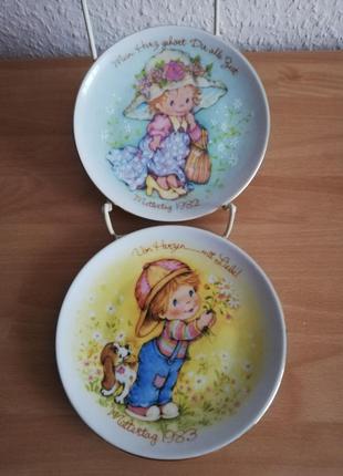 Тарелка фарфоровая "девочка" и "мальчик" германия