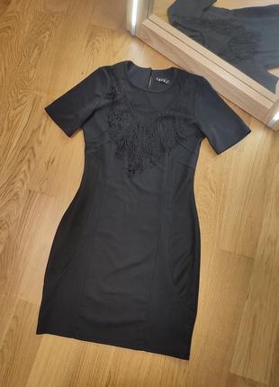 Черное платье с сеткой короткий рукав arvel2 фото