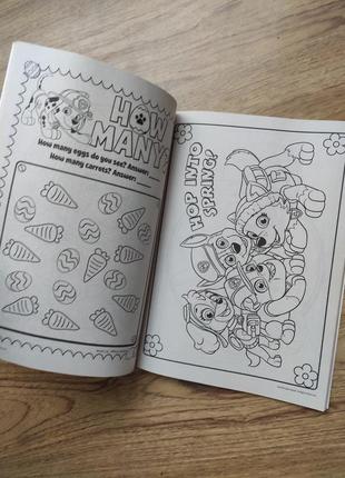 Детская раскраска activity book ausa original ausa disney paw patrol, щенячий патруль на английском