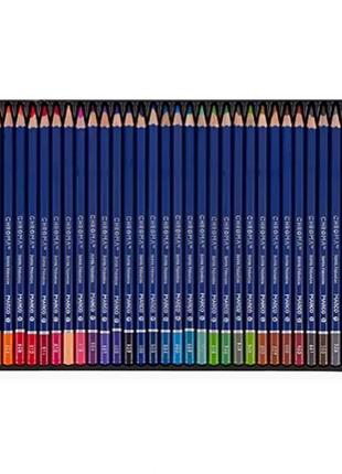 Олівці кольорові marco chroma 36 кольорів в метал. кейсі (8010-36tn)3 фото