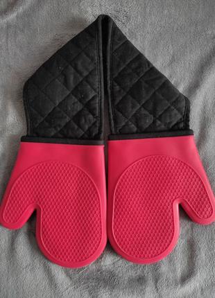 Силиконовые перчатки для горячего1 фото