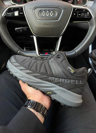 Мужские кроссовки merrell float pro cordura black gray termo