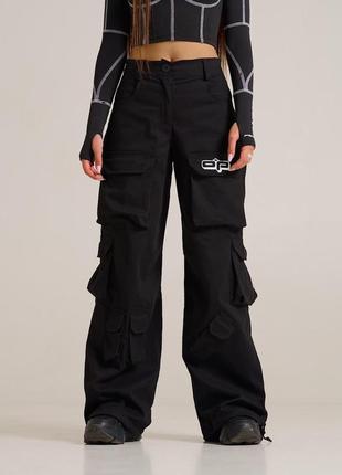 Стильные брюки - карго оверсайз женские ogonpushka swag качественные премиум трендовые штаны4 фото