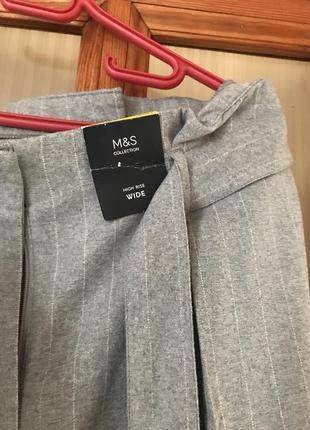 Зимние широкие брюки m&amp;s 52++6 фото