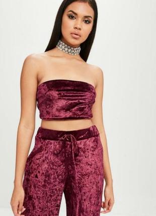 Велюровый кроп-топ missguided1 фото