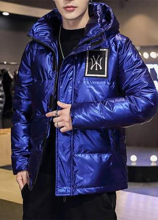 Стильный трендовый мужской подростковый пуховик зимняя куртка, непромокаемый2 фото