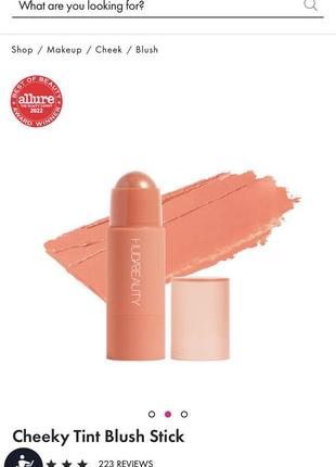 Рум’яна у стіку huda beautycheeky tint cream blush stick2 фото