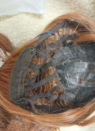 Перука жіноча мілірування руда довге волосся науручене штучне волосся канекалон можливий обмін розгляну3 фото