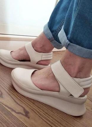 Patent сабо кожаные туфли-босоножки 26.5см