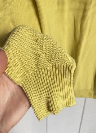 Желтый вязаный женский свитер кофта3 фото