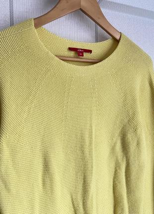 Желтый вязаный женский свитер кофта5 фото