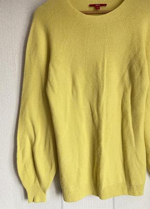 Желтый вязаный женский свитер кофта4 фото