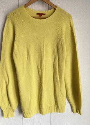 Желтый вязаный женский свитер кофта7 фото