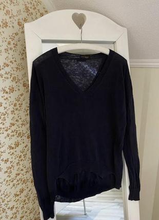 Блуза блузка джемпер кофта светр льняний бавовняний peserico оригінал з v вирізом реглан s xs m кардиган світер водолазка лонгслів гольф пуловер3 фото