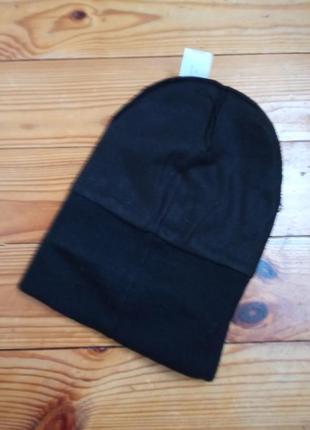 Утепленная шапка на флисе бени/ черная мужская шапка унисекс thinsulate4 фото