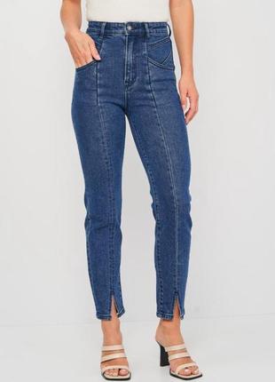 Джинси mom slim stradivarius eu 32 розмір, висока талія