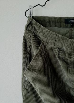 Новая вельветовая 100 % котон юбка карандаш  с карманами оттенка хаки  next4 фото