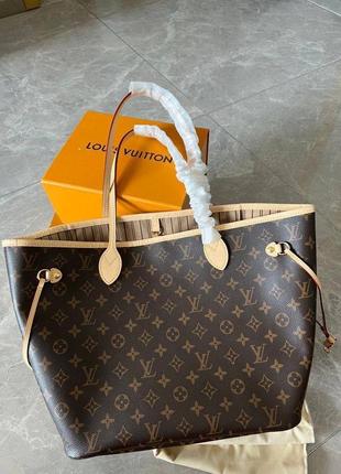 Сумка шоппер lv neverfull1 фото