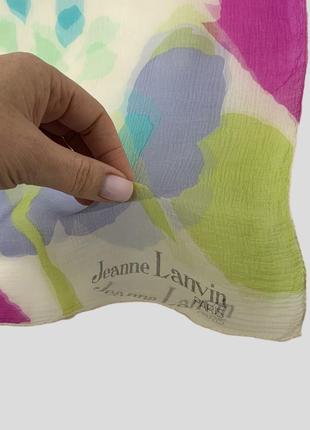 Шифоновый шелковый платок jeanne lanvin paris 100 % шелк6 фото