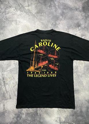 Винтажная футболка рок radio caroline 1999