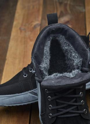 Зимові чоловічі черевики ugg, качественные зимние ботинки на меху5 фото