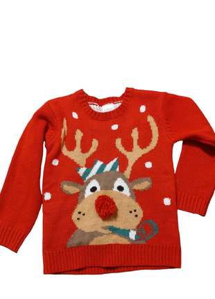 Теплий новорічний светр з оленем