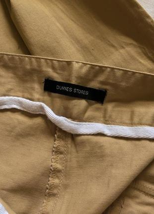 Базовые бежевые прямые брюки из натурального хлопка (размер 14/42)2 фото