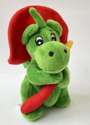 Мягкая игрушка дракон зелёный дракон год 20242 фото