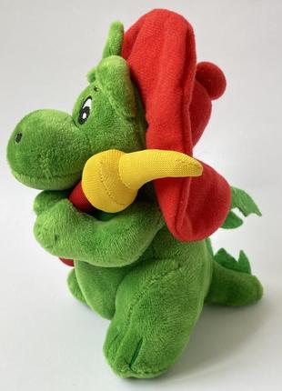 Мягкая игрушка дракон зелёный дракон год 20243 фото