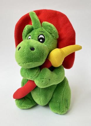 Мягкая игрушка дракон зелёный дракон год 20244 фото