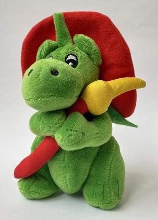 Мягкая игрушка дракон зелёный дракон год 20246 фото