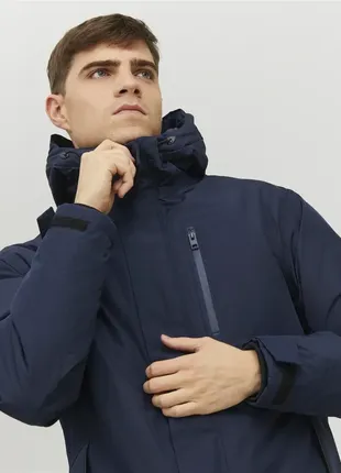 Парка jack&amp;jones wing parka navy4 фото