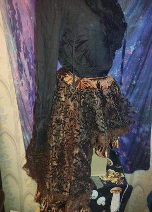 Готическая стимпанк юбка в викторианском стиле