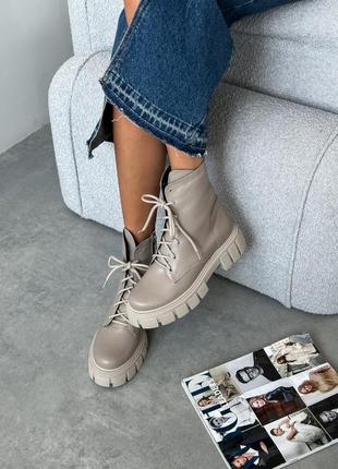 Шкіряні жіночі черевики ботінки із натуральної шкіри5 фото
